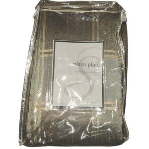 Plaza Plaid Lined Rod Pocket 2 Panels with Back Tab (One Pair) 55"w x 84"L NIP